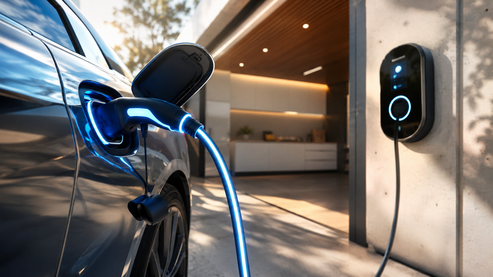Voiture électrique en recharge